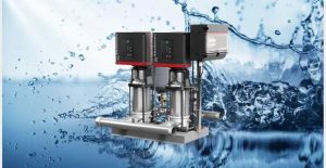 pompa Grundfos gedung komersial untuk sistem air bersih