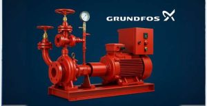 Panel kontrol otomatis sistem pemadam kebakaran Grundfos